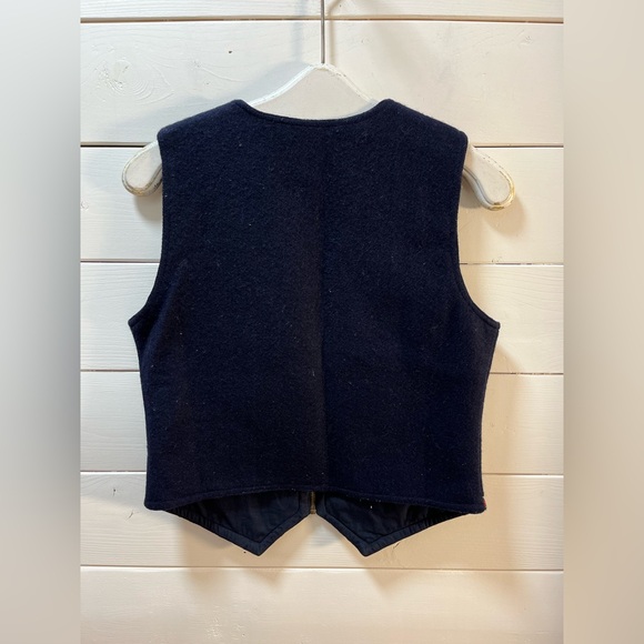 TRISTAN & ISEULT Embroidered Vest Navy Blue – Size S - Picture 4 of 7